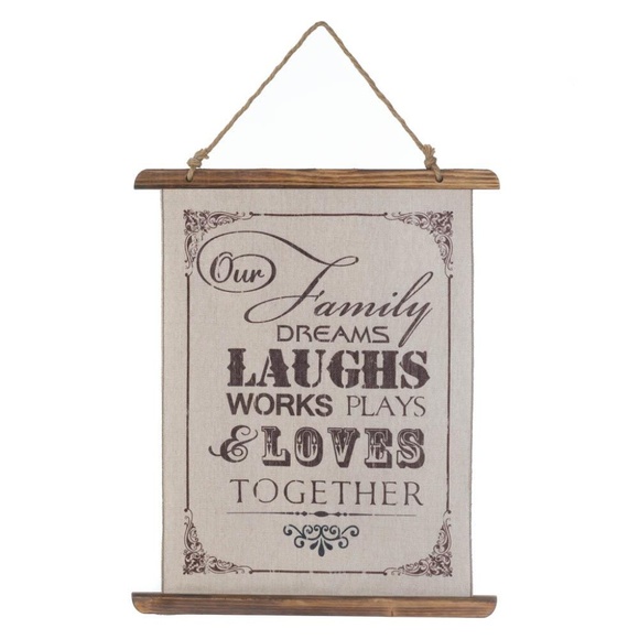 Other - NEW FAMILY LAUGHS LINEN WALL ART